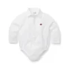 Baby Train Oxford Bodysuit White