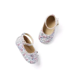 Baby Ditsy Floral Ballet Flat Jet Ivory Ditsy Floral