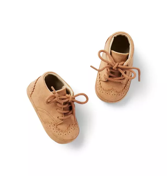 Baby Wingtip Bootie Light Khaki 1 Baby Wingtip Bootie Light Khaki