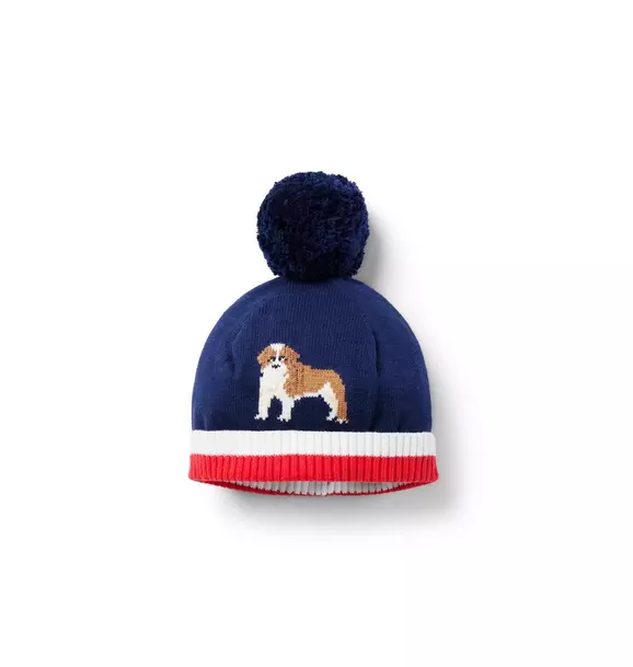 Baby Bulldog Pom Beanie Merchant Marine 1 Baby Bulldog Pom Beanie Merchant Marine