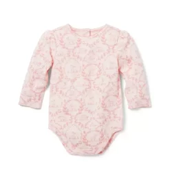 Baby Woodland Toile Bodysuit Pearl Woodland Toile