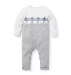 Baby Polar Bear Sweater One-Piece Classic Grey Heather