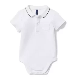 Polo Bodysuit White