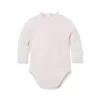 Baby Ribbed Ruffle Trim Bodysuit Pearl