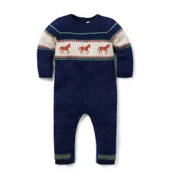 Baby Horse Fair Isle One-Piece Merchant Marine Fair Isle