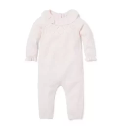 Baby Pointelle Heart Sweater One-Piece Pearl