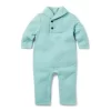 Baby Quilted Shawl Collar One-Piece Aquifer
