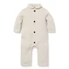 Baby Quilted Shawl Collar One-Piece Fluffy Bunny Heather