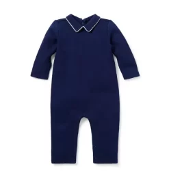 Baby Collared Quilted One-Piece Merchant Marine
