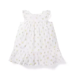 Baby Floral Crochet Trim Dress White Floral