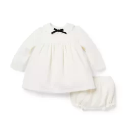 Baby Quilted Bow Matching Set Cream And Sugar