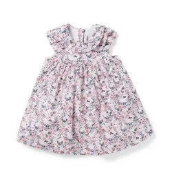 Baby Floral Ruffle Dress Peach Blossom Floral