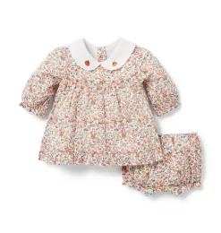 The Pumpkin Collar Floral Baby Set Blazing Sun Floral