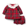 Baby Tartan Collared Matching Set Bradbury Red Tartan
