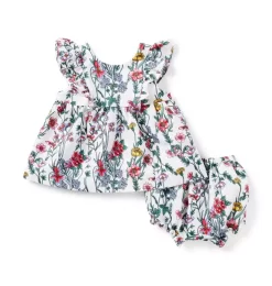 Baby Floral Matching Set Jet Ivory Floral