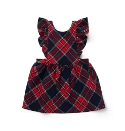 Baby Tartan Ruffle Jumper Bradbury Red Tartan