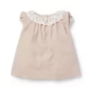 The Festive Velvet Baby Dress Light Coffee