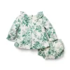 Baby Floral Toile Matching Set Ferry Green Toile
