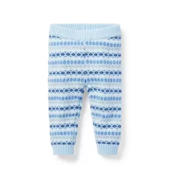 Baby Fair Isle Sweater Pant Blue Feather Fair Isle