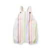 Baby Striped Linen-Cotton Overall White Stripe