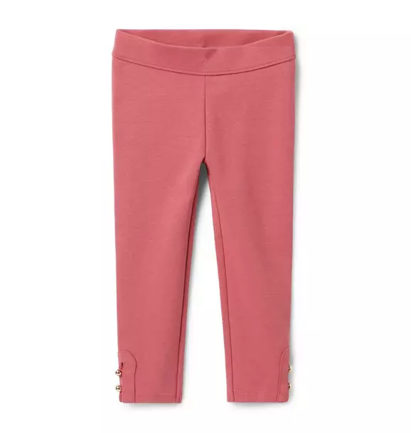 Button Cuff Ponte Pant Mauvewood 1 Button Cuff Ponte Pant Mauvewood