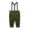 Baby Corduroy Suspender Pant Bronze Green
