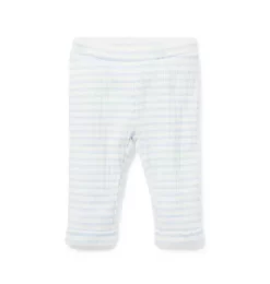 Baby Ribbed Striped Pant Peek-A-Blue Stripe