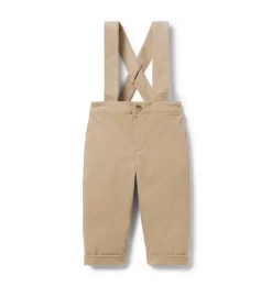 Baby Corduroy Suspender Pant Jack Khaki