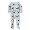 Baby Good Night Footed Pajamas In PEANUTS Valentine Friends Sky Blue Valentine Friends