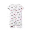 Baby Good Night Short Zip Pajama In Surf Cars White Surf Cars