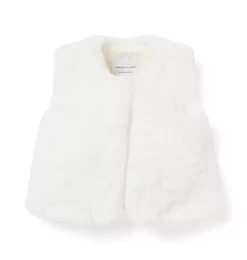Baby Faux Fur Vest Cream And Sugar
