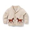 The Horse Show Baby Cardigan Fluffy Bunny Heather