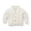 Baby Cable Knit Shawl Collar Cardigan Cream And Sugar